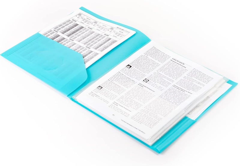 Smead 10-Pocket Organizer, Letter Size, 2 per Pack, 1 Each of Dark Blue and Teal (89204) - Image 5